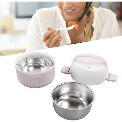 Fiambrera eléctrica de 2 niveles, recipiente eléctrico para alimentos, calentador de bento portátil, caja de almacenamiento (1/5)