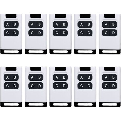 10 Télécommandes 433 MHz Universelles Pour Porte De Garage Voiture Électrique Et Projecteur Rideaux (1/4)