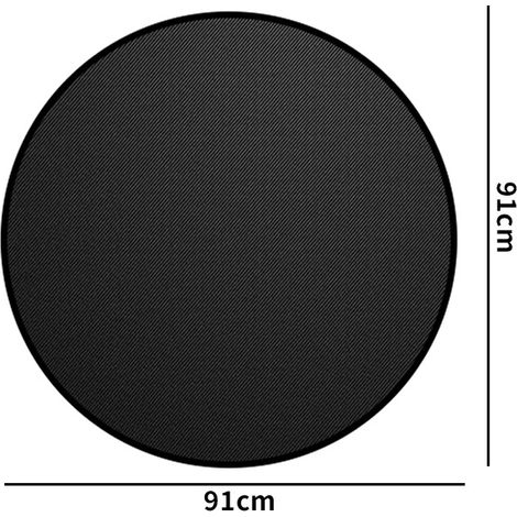 Große wiederverwendbare Matte für Terrasse und Terrasse – feuerhemmend, Schutz vor Glut, rund, Durchmesser 91 cm