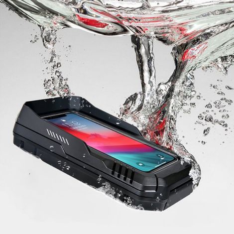 Hochwertige, wasserdichte Fahrradhalterung 2 mit Aufbewahrungsfach – Kompatibel mit Smartphones (5–7 Zoll) und kabelloser Powerbank (nicht im Lieferumfang enthalten) – Geschenkidee zu Weihnachten (1/5)
