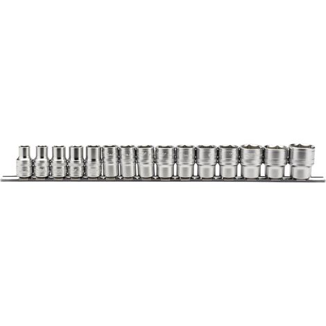 Draper 1/2" Drive 15-Piece Metric Socket Set on Metal Rail (Model 16496) (1/5)