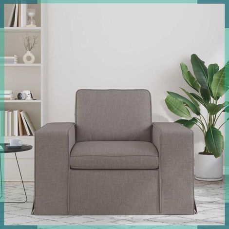 42024380 Canapé Taupe 103 x 80 x 82 cm tissu (1/5)