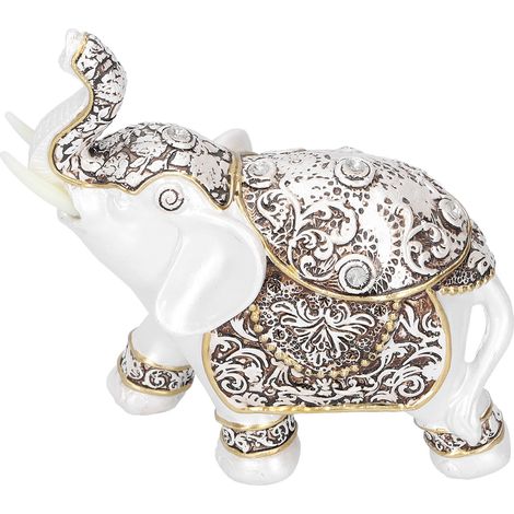 Elefantenstatue aus Kunstharz, Feng Shui-Glückssymbol, Kunsthandwerk, Dekoration für Zuhause oder Büro, Geschenk, Stil B (1/5)