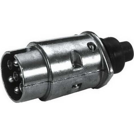 FICHE POUR REMORQUE 7 BROCHES 12V METAL (VRAC)