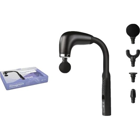 Mini-Massagegerät, Tiefengewebelinderung, 4 austauschbare Massageköpfe, W1802 (1/2)