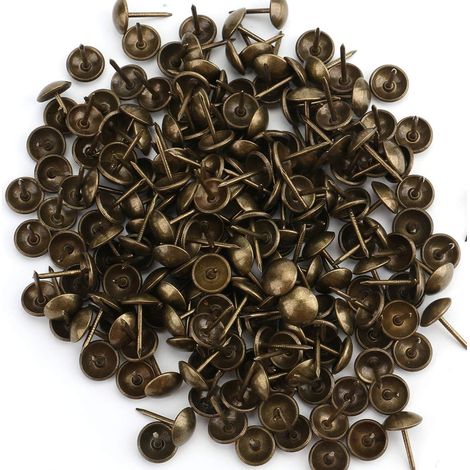 500 Pcs 11 mm Antique Upholstery Tacks Furniture Nails Pins Furniture Decorative Tacks for Sofa Chair Bed and Other Furniture - Bronze (1/5)