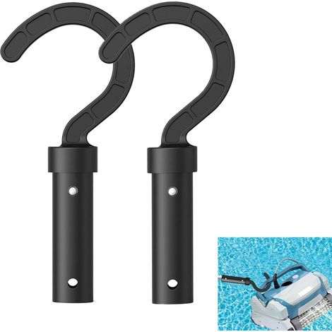 2PCS Crochet Robot Piscine, Crochet Accessoire pour Robot de Piscine, Crochets pour Poteaux, Crochets pour Tous Les Robots Aspirateurs De Piscine (1/5)