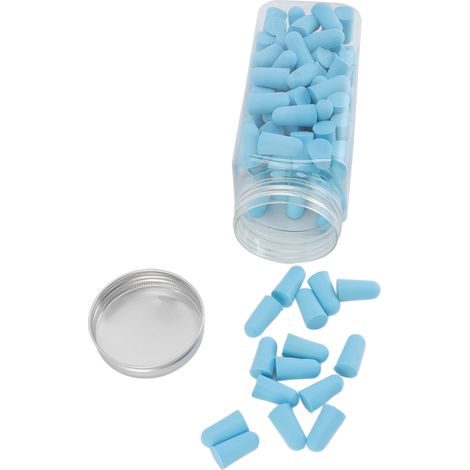 120 bouchons d'oreille en mousse à mémoire de forme, réduction du bruit pour un sommeil paisible, confortables et élastiques, bleus