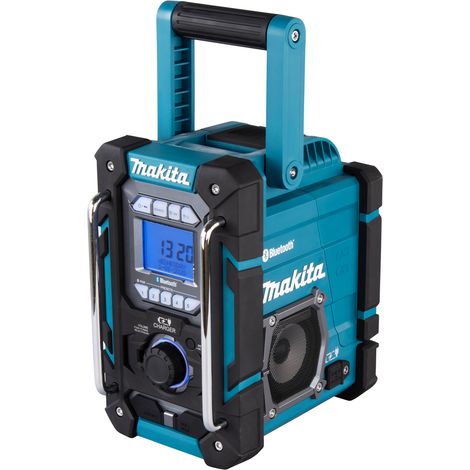 Makita – Radio de chantier Bluetooth 18V – Chargeur de batterie LXT/CXT – Autonomie 24,7h – IP64 pour chantiers humides