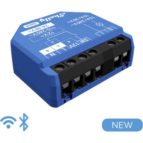 Shelly Shelly 1 Gen 3 Attuatore interruttore Bluetooth, Wi-Fi