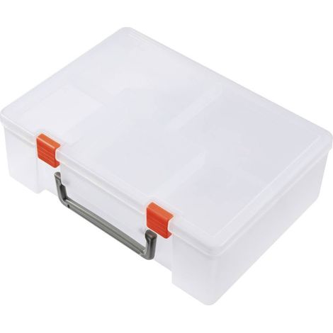 TRU COMPONENTS Scatola minuteria (L x L x A) 250 x 190 x 80 mm Scomparti: 6 suddivisione variabile, Incl. Impugnatura C (1/5)