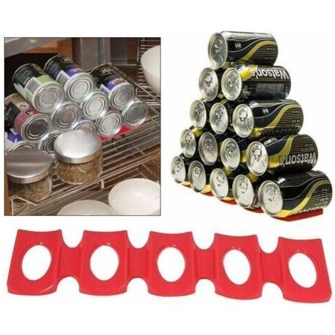 Tapis Rangement Frigo Organisateur en Silicone(Rouge), Support Bouteille Vin Support pour Bière Tapis pour Ranger Bouteille Frigo Organisation (1/4)