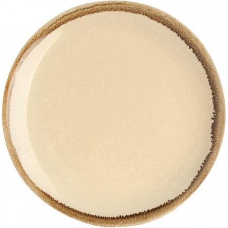 Lot de 6 assiettes rondes plates (Ø)230 mm, en porcelaine (1/2)