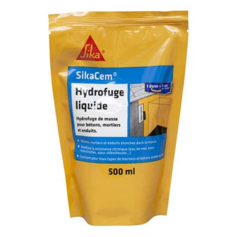 Hidrofugante para hormigón y mortero SIKA SikaCem Hidrofugante líquido - 500ml