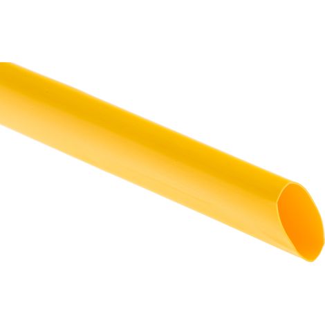 Gaine thermorétractable RS PRO, Dia. 19mm Jaune rétreint 3:1, 1.2m ( Prix pour 1 )
