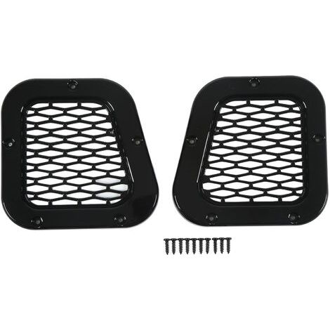 Cubierta de la rejilla de ventilación de la entrada de aire lateral delantera, embellecedor de repuesto en negro brillante para Land Rover Defender 2004-2019. (1/5)