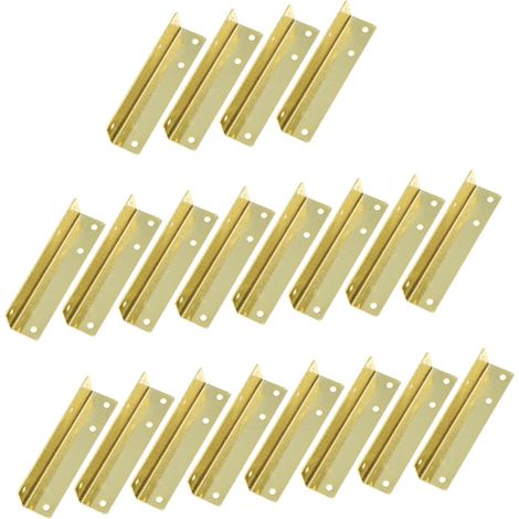 20 protège-coins décoratifs, laiton/bois, pour quincaillerie (1/5)