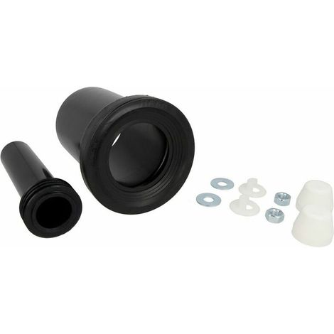 Garniture de raccord PE pour WC mural DN100 capuchons blancs