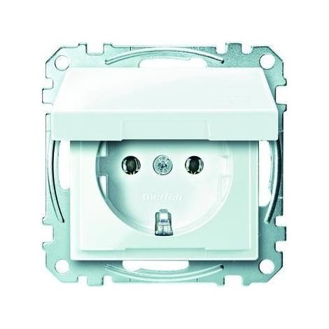 Merten Steckdose 1-fach polarweiß glänzend UP Klappdeckel System M MEG2311-0319 IP20 (1/5)