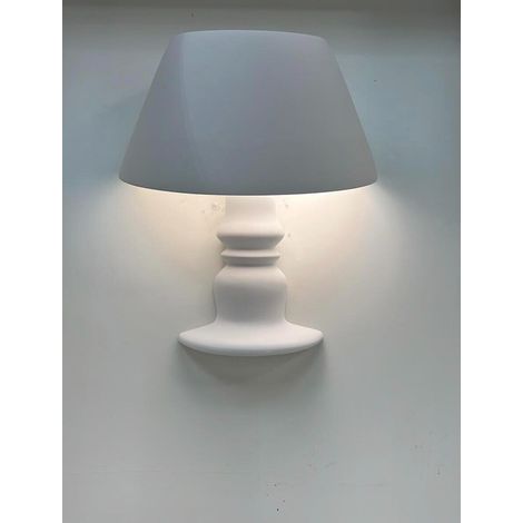 Applique in gesso dal design moderno forma Abatjour con attacco per lampadine E14 (1/5)