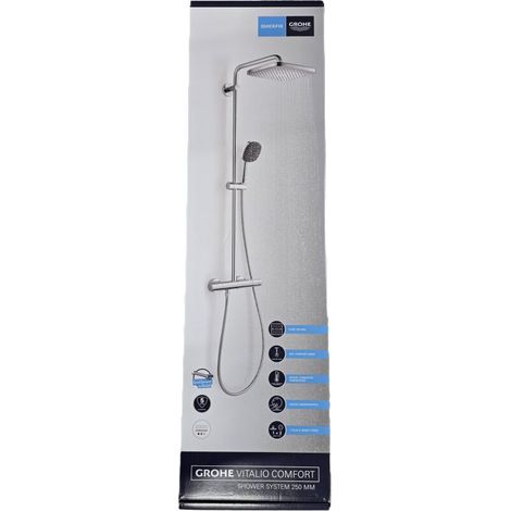 Grohe Vitalio Comfort - Brauseset mit Thermostat, Durchmesser 25 cm, Chrom 26697001