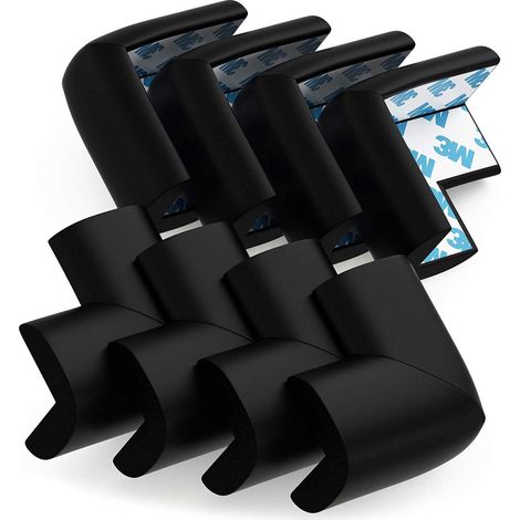 10 protège-pieds de meuble en silicone noirs épais, embouts de protection pour pieds de chaise et table, patins antidérapants pour sol, meubles, parquet, carrelage et intérieur (1/5)