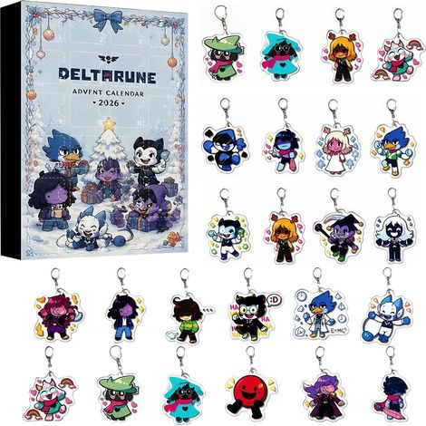 Deltarune Runendreieck-Adventskalender, Überraschungsbox, Acryl-Schlüsselanhänger, Geschenkbox, Stil C (1/3)
