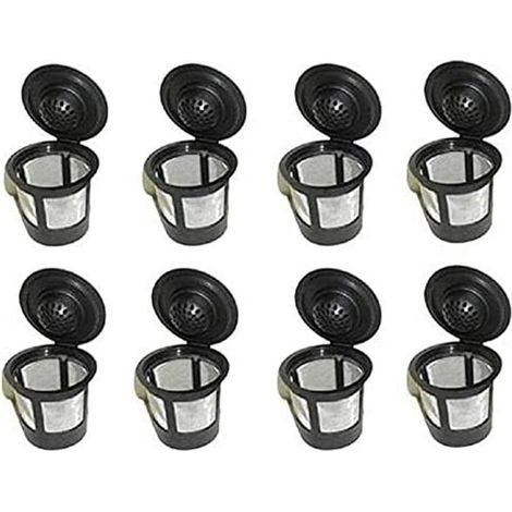Dosettes de café réutilisables 8 pièces, filtres rechargeables compatibles Keurig, capsule réutilisable café (1/3)