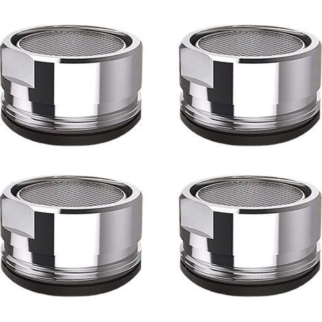 4 Pcs Mousseur Robinet M24 Filtre de Robinet en Acier Inoxydable Aérateur de Robinet Filtre de Robinet de Salle de Bain de Cuisine (1/5)