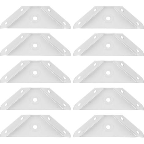 12 équerres d'angle triangulaires pour meubles, supports d'angle à 90 degrés-10x5cm (1/3)