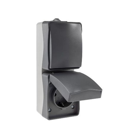 NUQUI Feuchtraum Kombi Schalter&Steckdose IP54, 250V (1/4)