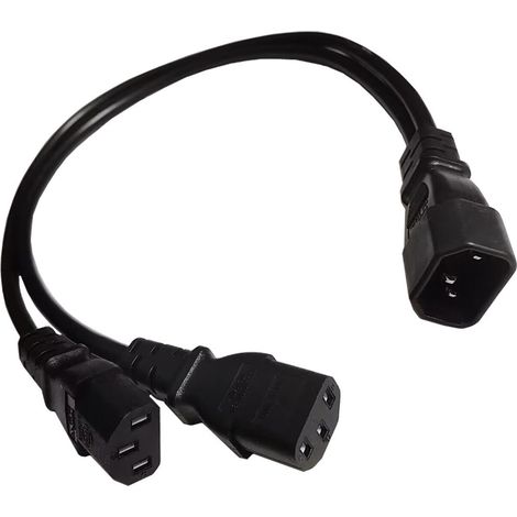 Câble adaptateur répartiteur IEC 320 C14 mâle vers 2x C13 femelle, câble d'alimentation, serveur UPS