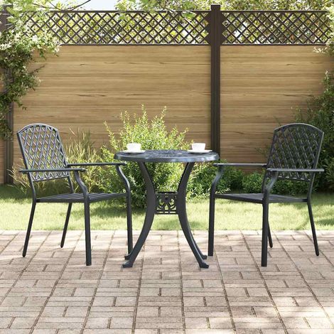 vidaXL  Garden Chair  2 pcs Anthracite 56 x 65 x 89 cm Steel