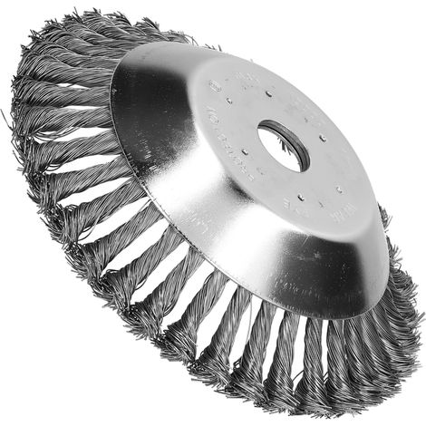 Tête de coupe-bordures à roue en fil d'acier de rechange pour le nettoyage de l'herbe du jardin et de la ferme, élimination de la rouille, 15 cm/6 po (1/5)