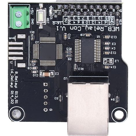 Module de contrôle Ethernet RJ45 pour équipements électriques, carte réseau industrielle avec interface réseau filaire, contrôleur de communication, boîtier de gestion de réseau. (1/5)