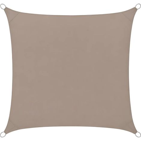 Vela Ombreggiante Idrorepellente 360x360 cm Tortora Quadrato Esterno