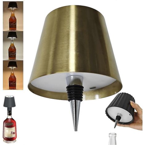 Lampe sans fil pour bouteille, 3 couleurs, rechargeable, pour bouteilles de vin, bars et restaurants (1/5)