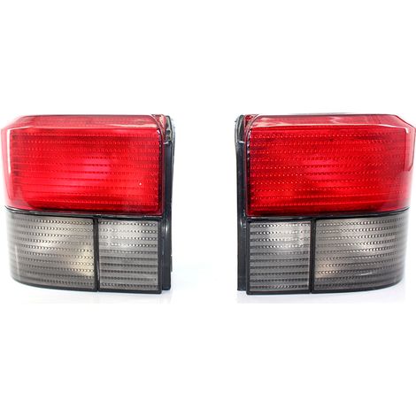 Paire de feux arrière rouges/fumés, clignotants à droite et clignotants à gauche, feux latéraux arrière de remplacement pour VW TRANSPORTER T4 CARAVELLE 90-03 (1/5)
