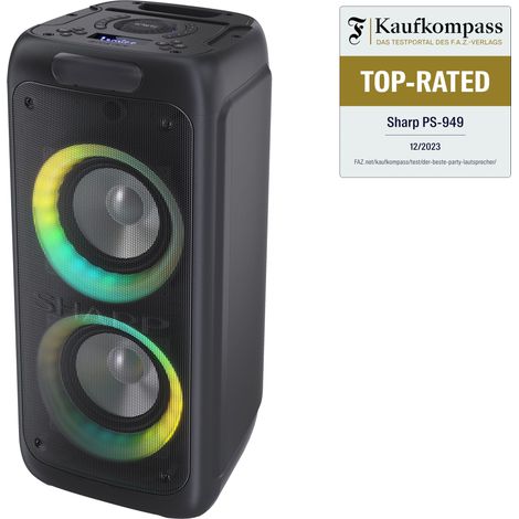 SHARP Party-Lautsprecher PS-949, tragbar, Bluetooth, USB, MP3, 132 W (1/5)