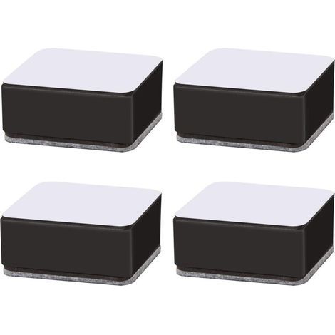 Möbelfüße, Bettbeine, Tischfüße, Schlafsofafüße, Bettfüße aus Kohlenstoffstahl, selbstklebende Möbelfüße für Sofa, Couchtisch, Kleiderschrank, Bett, Schreibtisch, 4 Stück (1/5)