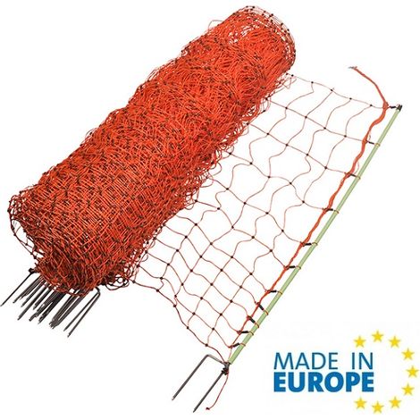EuroNetz Rete per Pollame Arancio 112/2-15/V-50 m GALLAGHER per Recinzioni Elettriche (1/2)