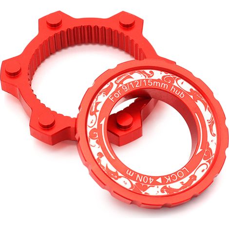 Adaptador Center Lock para bicicletas, adaptador Centerlock a rotor de 6 tornillos, adaptador de montaje para bicicleta de montaña, espaciador de buje Boost para frenos de disco.