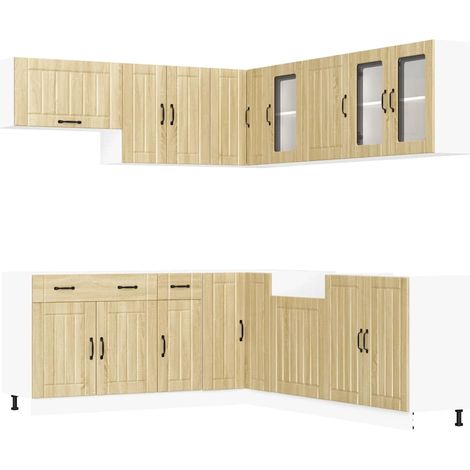 Maison Exclusive - Mueble cocina Lucca roble sonoma 11 pzas mader (1/5)