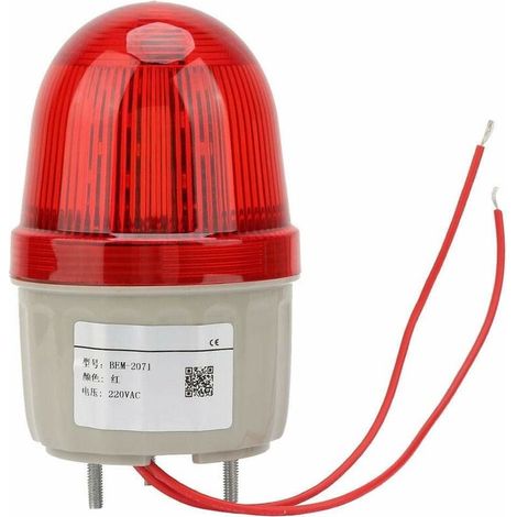 LED signal stroboscopique 220V Alerte sécurité 3W, 75mm, boulon fixé Usines, entrepôts (1/4)