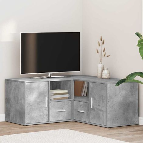 vidaXL Mobile Angolare Grigio Cemento 160x40x45 cm in Truciolato