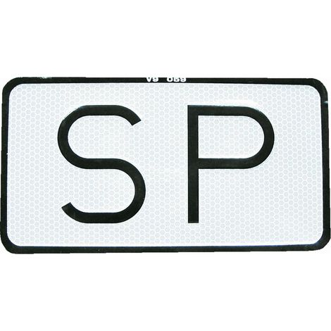 Placa para vehículos de servicio público SP V-9 150x75 mm