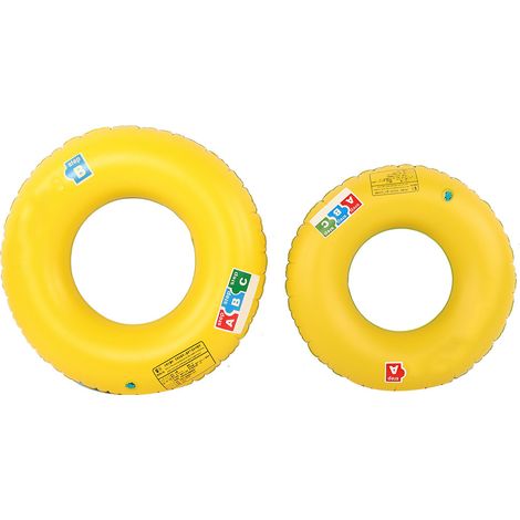 2 cerceaux de bain gonflables en PVC pour bébé, anneau flottant d'apprentissage de natation, accessoire de baignoire, tailles 60 et 70 (1/5)