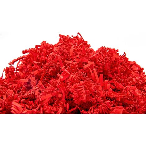 Papier Kraft Déchiqueté pour Cadeau–Frisure pour Emballage–Remplissage Boite Cadeau(Rouge, 500g) (1/5)