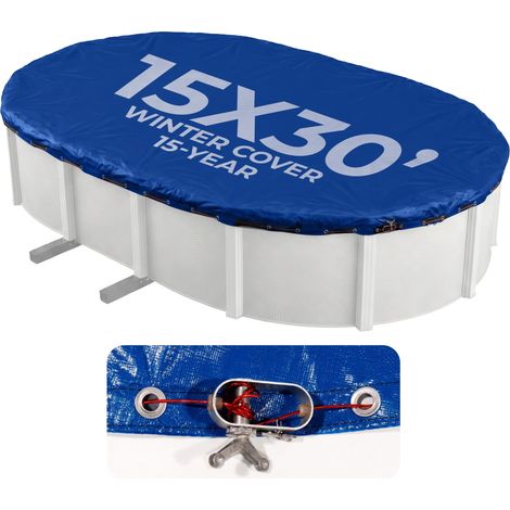 Piscine 15 an Ovale au-Dessus de Sol d'hiver pour 15 by 30-Feet Bleu Marine (1/5)
