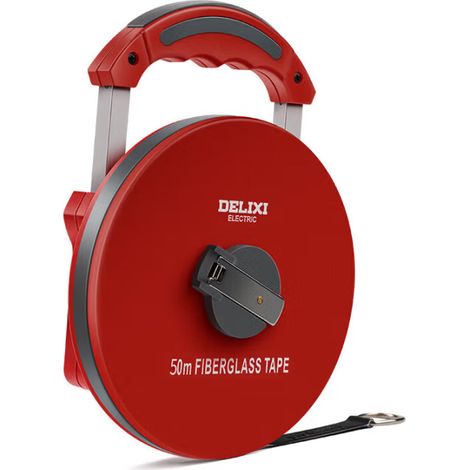 DELIXI 50m Fiberglass Maßband – Präzisions-Messband für Bau, Garten & Industrie Wasserdicht, Rostfrei & Doppelseitige Skala Mit Stoßfestem Kunststoffgehäuse (1/5)